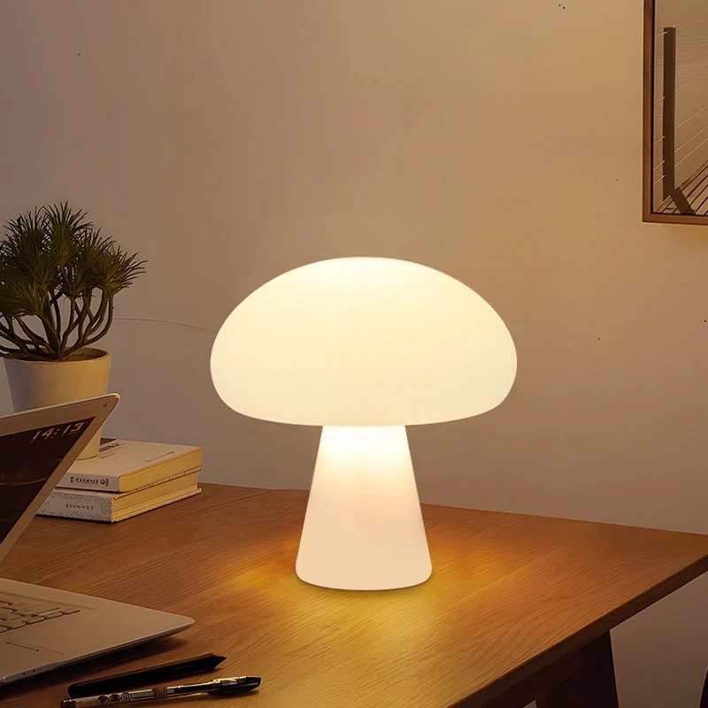 Euroselle Modern Mushroom Table Lamp With Warm White LED Acrylic Bedside Light