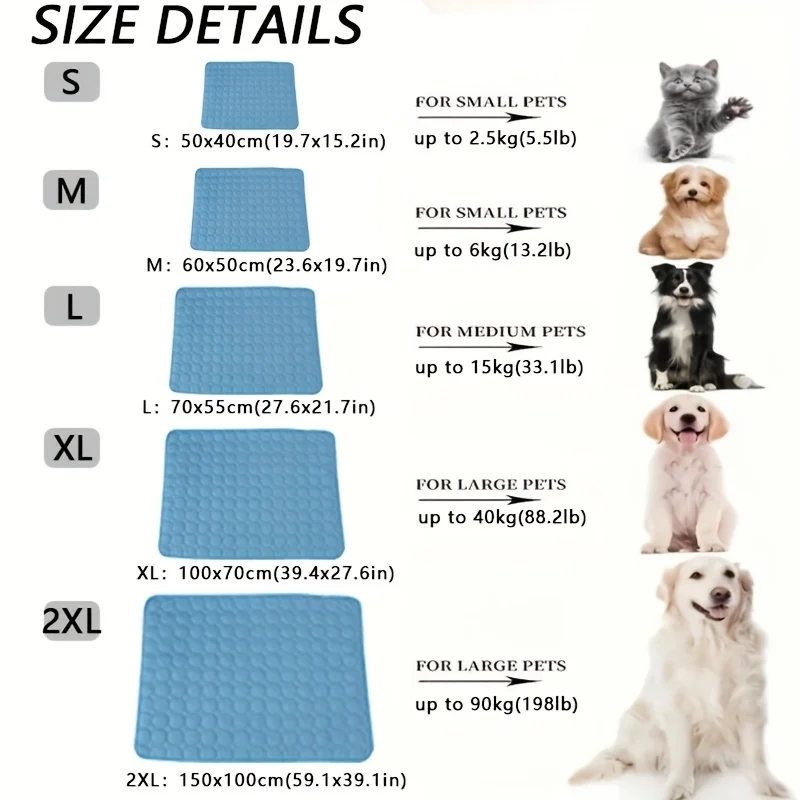 Euroselle Extra Large Cooling Pet Bed For Dogs And Cats