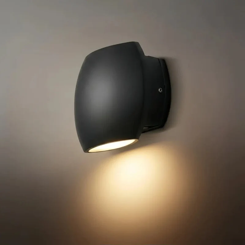 Euroselle Modern Outdoor Wall Light With Metal And Glass LED