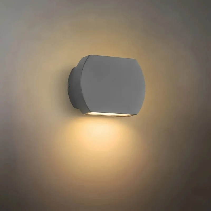 Euroselle Modern Outdoor Wall Light With Metal And Glass LED