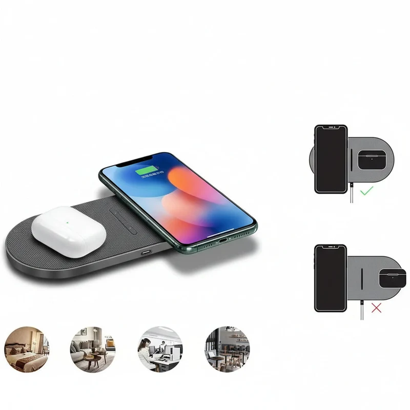 Euroselle 3-In-1 Wireless Charging Station Fast And Efficient For Phones