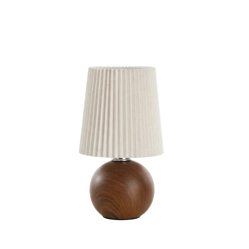 Cordless LED Table Lamp With Fabric Shade And Ceramic Base Euroselle
