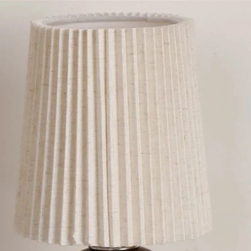 Cordless LED Table Lamp With Fabric Shade And Ceramic Base Euroselle