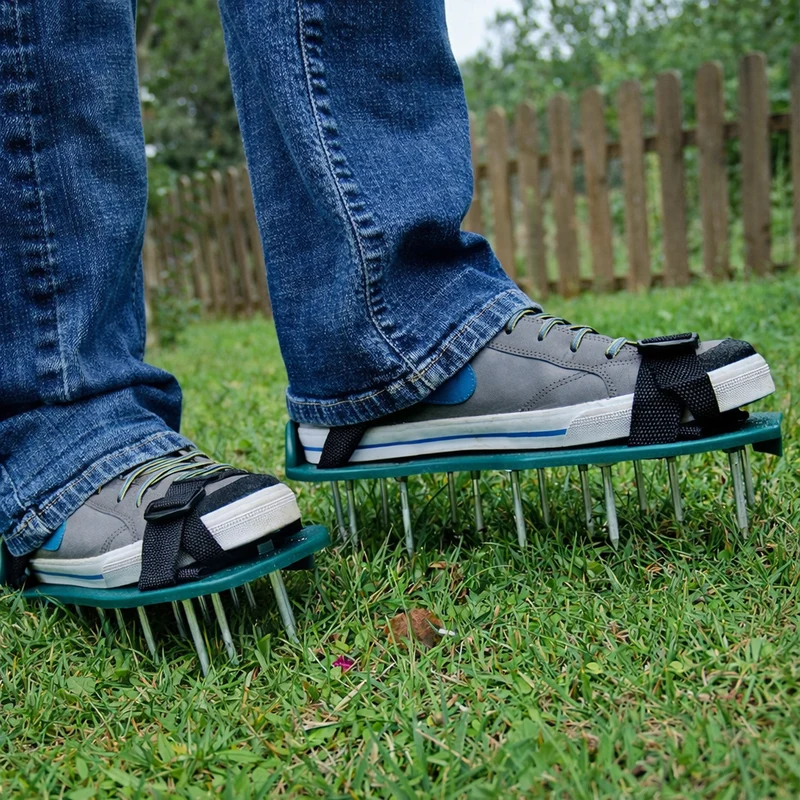 Euroselle Spiked Lawn Aerator Shoes For Healthier Grass Growth