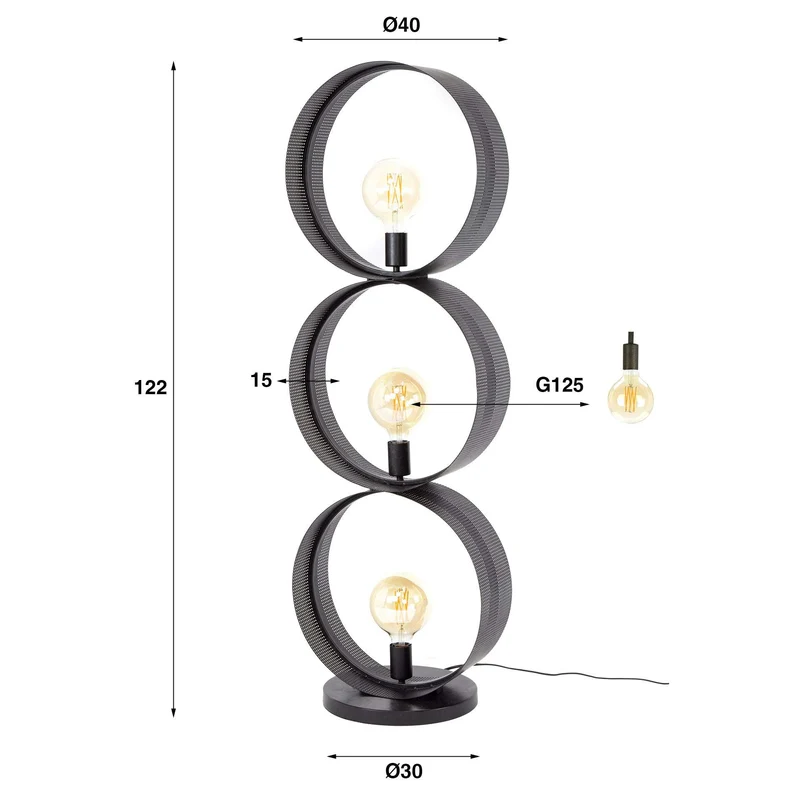 Stehlampe 3L ring perforiert