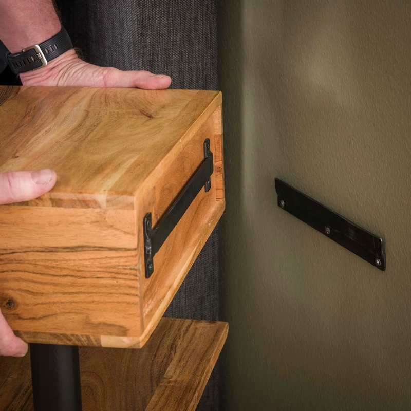 Nachttisch shelve 1 Schublade – Massiv Akazie Natur