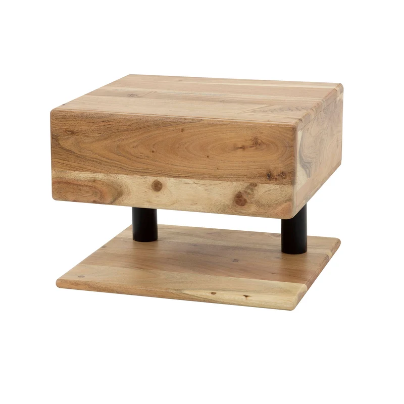 Nachttisch shelve 1 Schublade – Massiv Akazie Natur