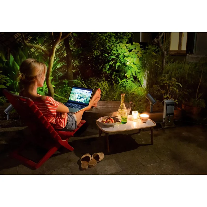 OSRAM SMART+ Wifi Outdoor Terminal inkl. WLAN-Repeater und smarte Steckdosen, Anthrazit, 230V
