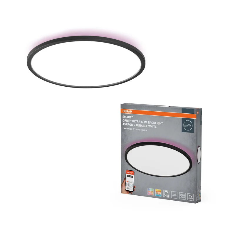OSRAM SMART+ WiFi-Panelleuchte, black, 25W, 2940lm, 400mm