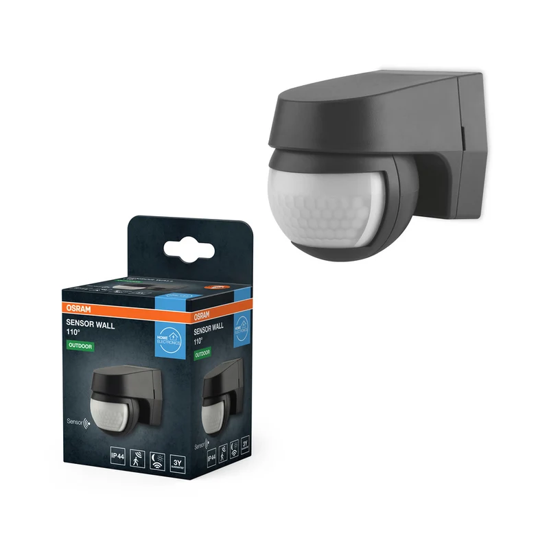 OSRAM Sensor Wall Bewegungs-und Lichtsensor 110Grad Dunkelgrau