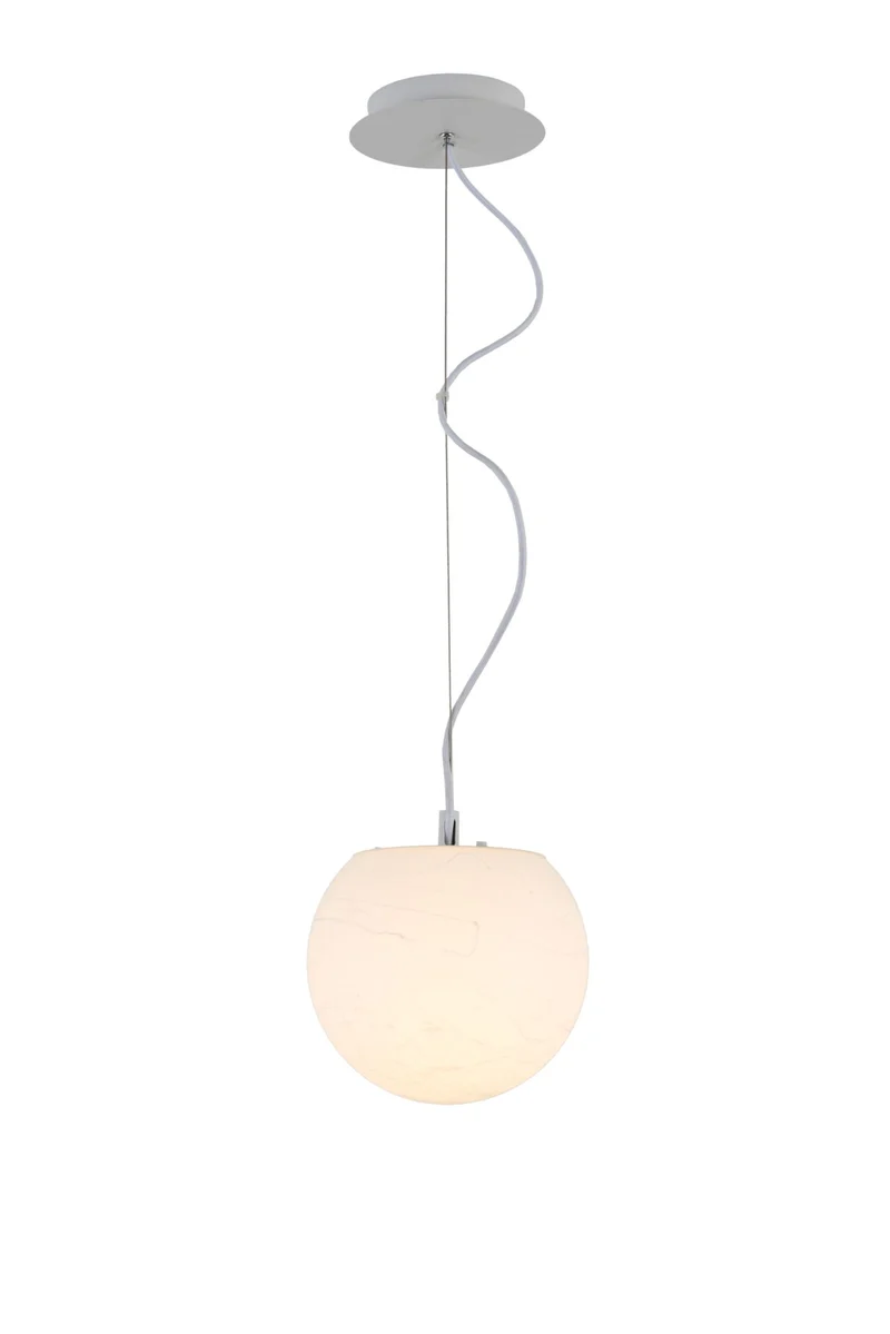 Hängelampe Moon Piccolo Kunststoff Rund Ø 20cm Weiß