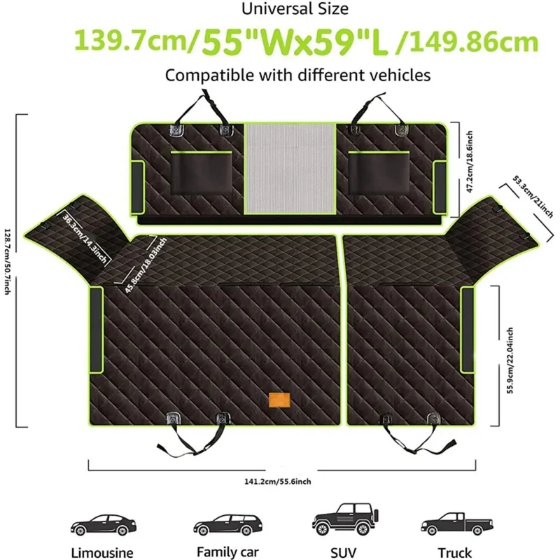 Euroselle Multi-Functional Dog Car Seat Cover For Cleaner And More Comfortable Travel