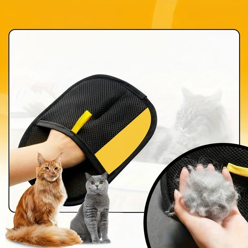 Euroselle Large Pet Grooming Gloves for Hair and Lint Removal