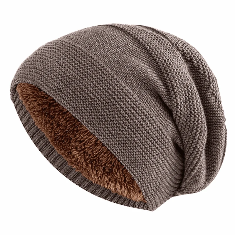 Euroselle Relaxed Fit Winter Beanie With Thermal Fleece Lining For Everyday Warmth