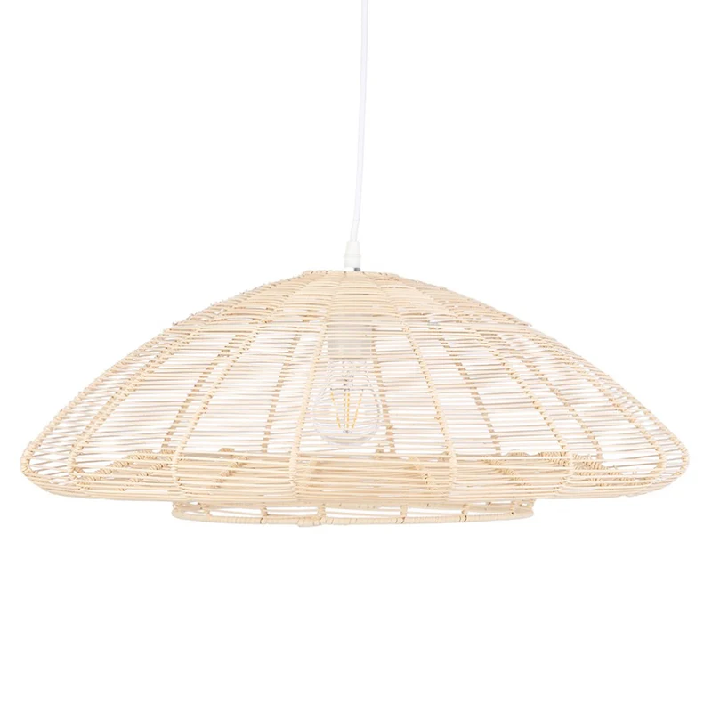 Hängelampe Zandi aus Rattan, beige