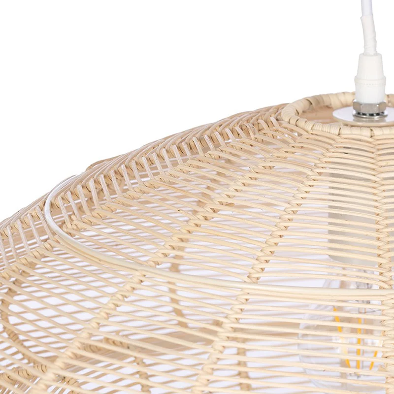 Hängelampe Zandi aus Rattan, beige