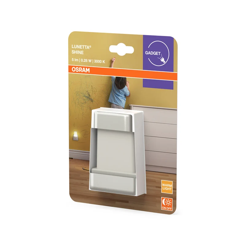 OSRAM LUNETTA® Shine Nachtlicht mit Sensor LED für Steckdose 0,28W / 3000K Warmweiß