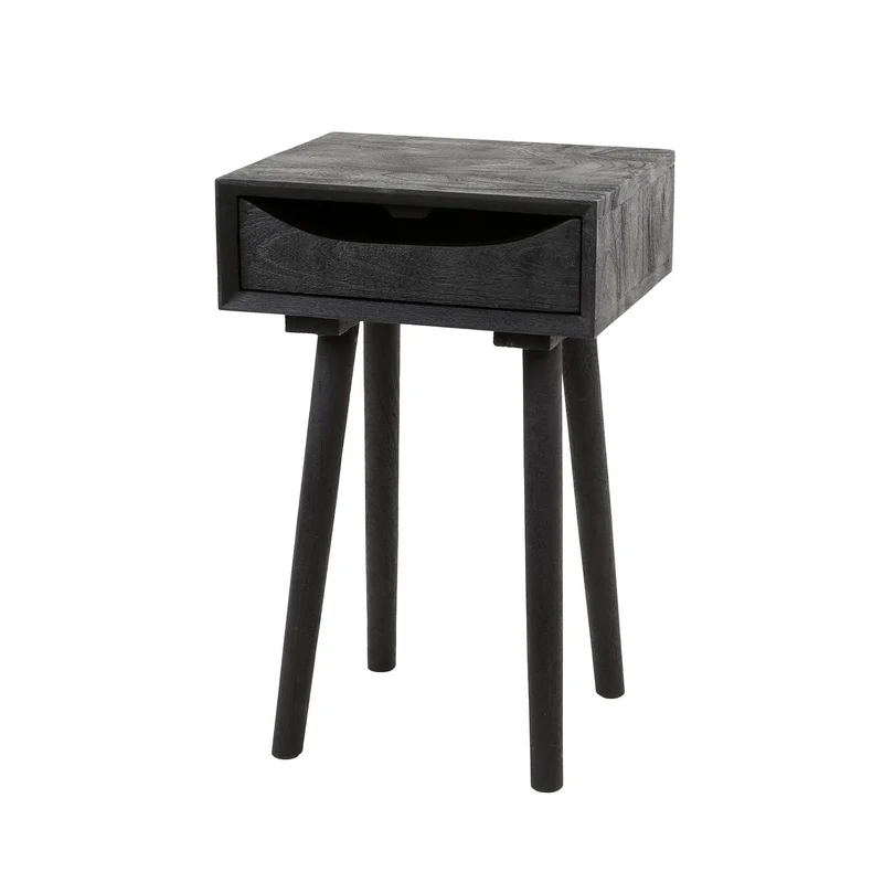 Nachttisch 1L sleek wood inlay