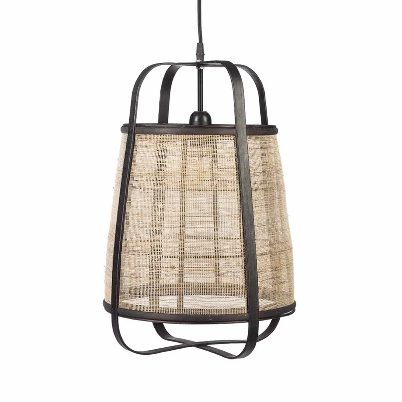 Hängelampe Pendelleuchte Mavis aus Bambus mit Holzdetails