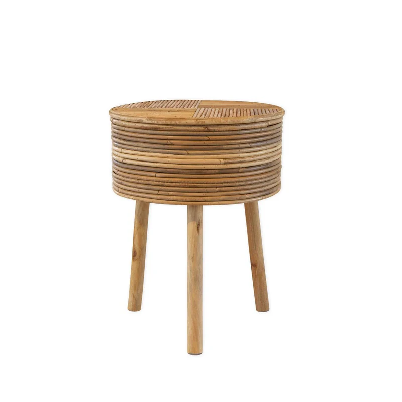 Beistelltisch Molly aus Rattan, mit Stauraum