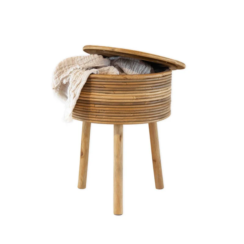 Beistelltisch Molly aus Rattan, mit Stauraum