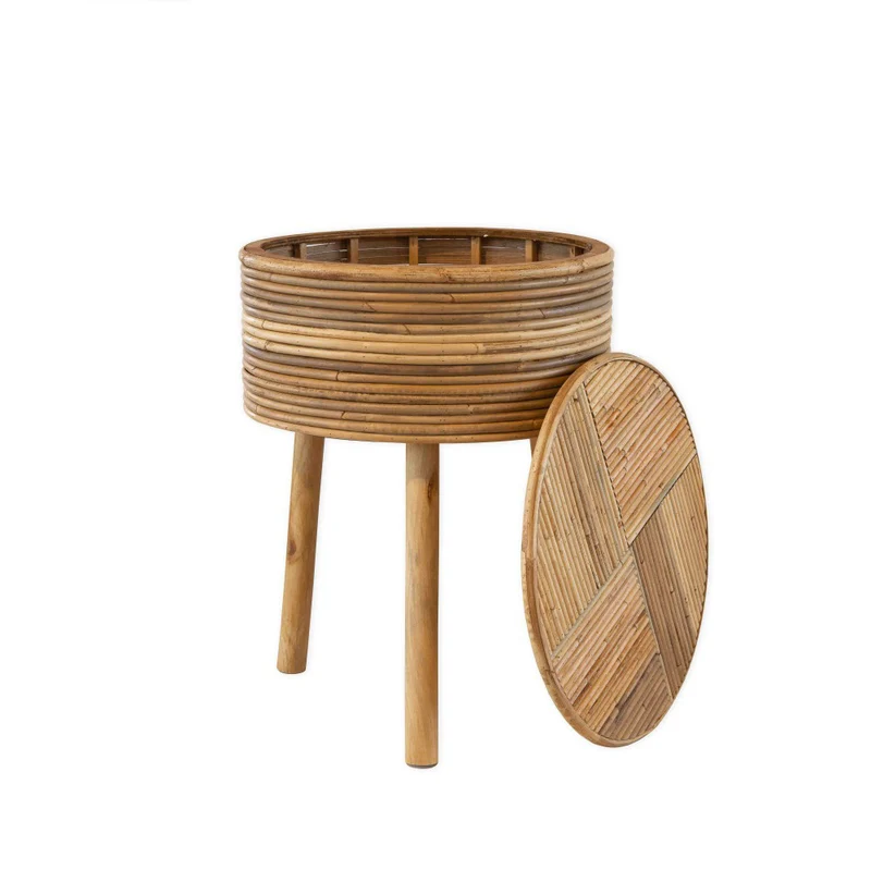 Beistelltisch Molly aus Rattan, mit Stauraum