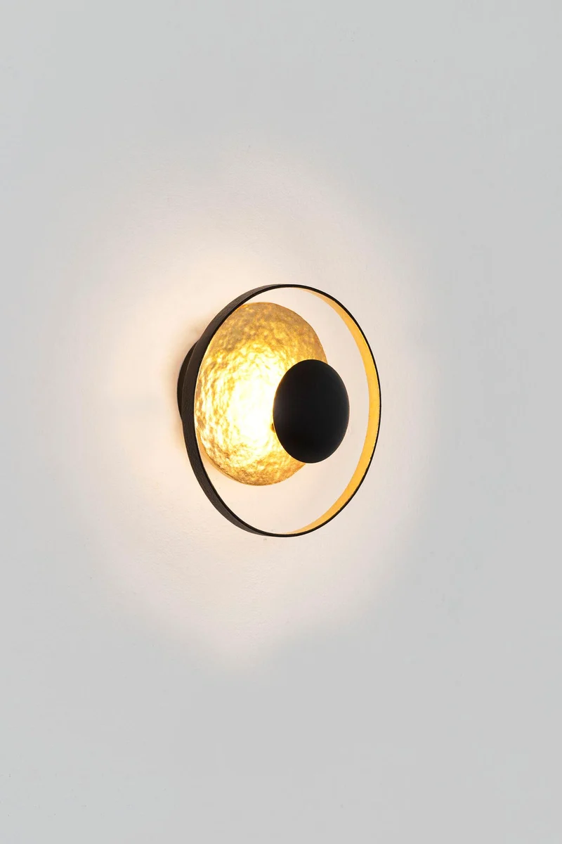 LED-Wandlampe Satellite Mini Rund Ø 19cm Gold
