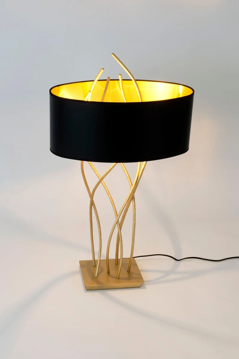 Tischlampe Elba Oval mit Schirm 45x26cm