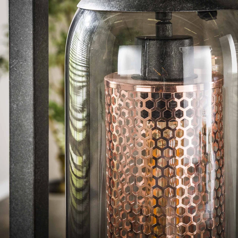 Stehlampe 4L turm smoke Glas