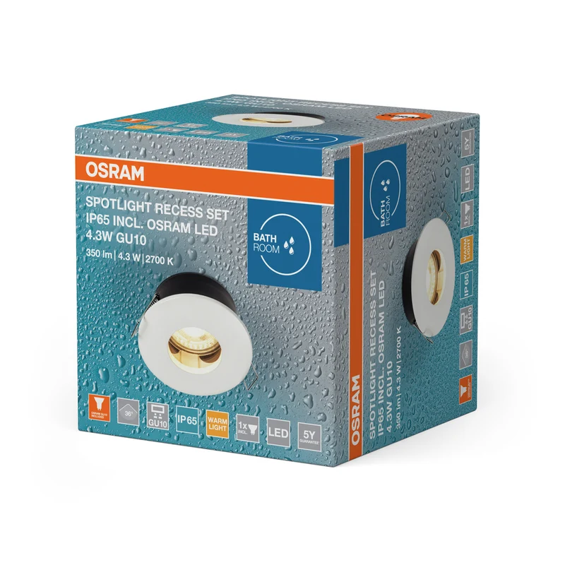 OSRAM RECESS DOWNLIGHT TWISTLOCK LED Spotlight, Ø 85mm, 4,3W / 2700K Warmweiß GU10