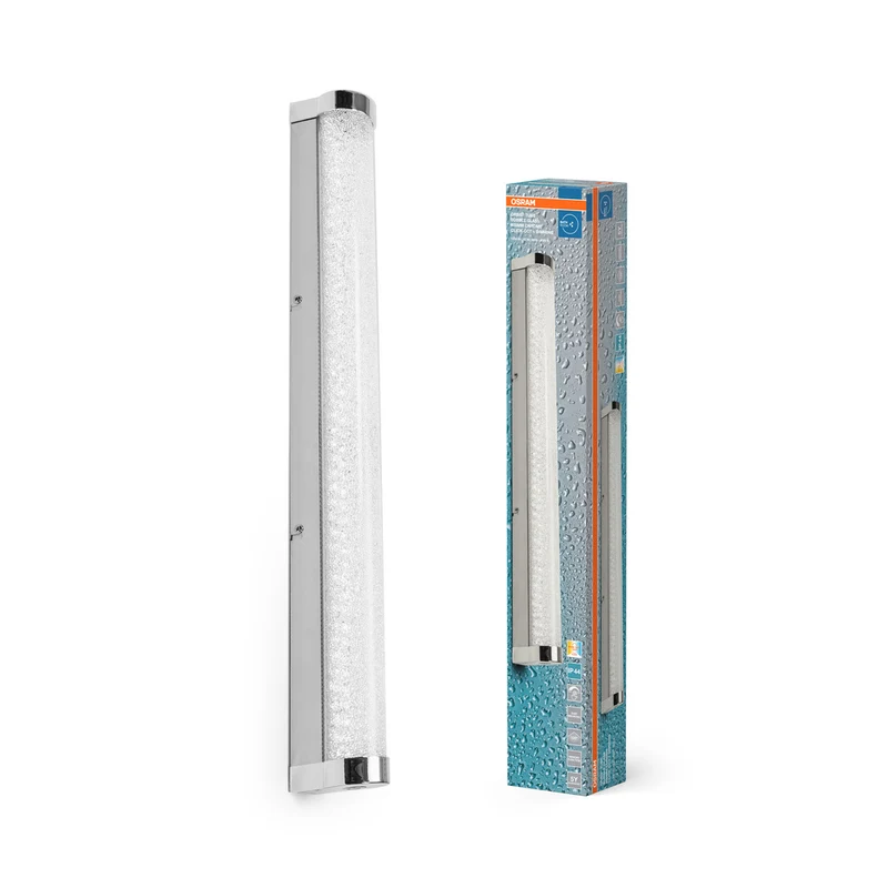 OSRAM ORBIS Tube Badezimmer Spiegel-/Wandleuchte Blasen-Glas 12W 60cm Chrom