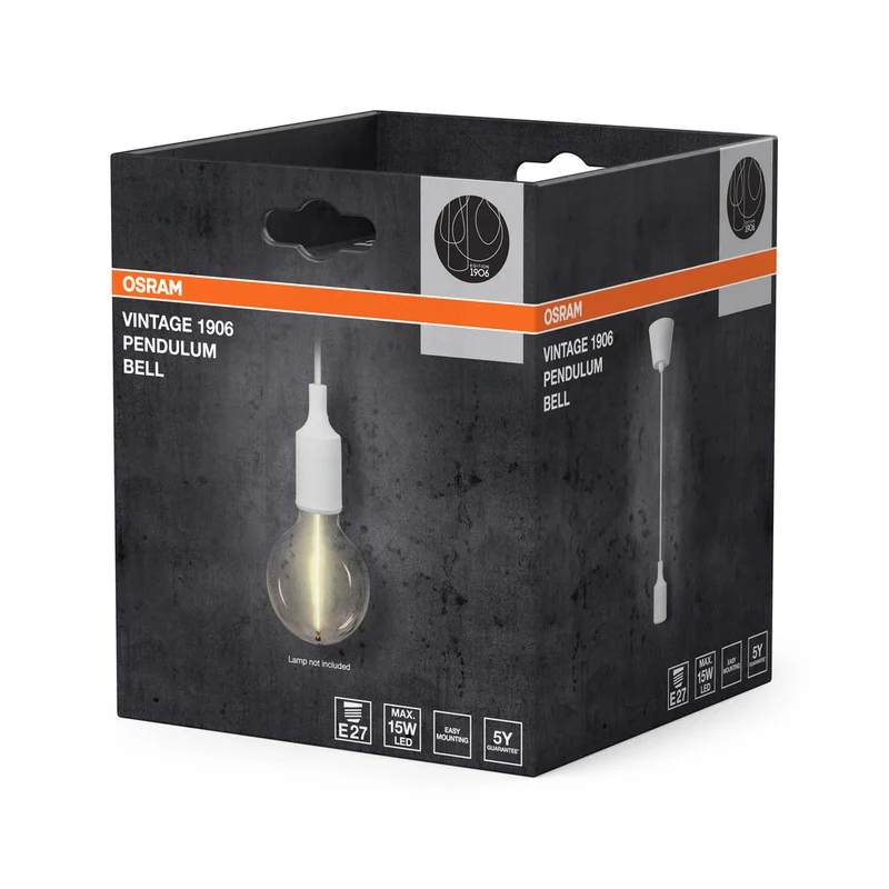 OSRAM Vintage 1906® Pendelleuchte BELL E27, weiß