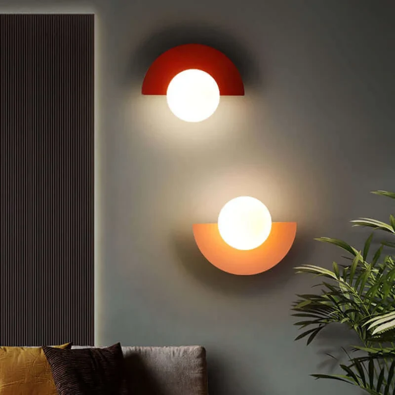Half Moon LED Metal Wall Sconce, 28x20 Cm, 90-260V Indoor Light Euroselle