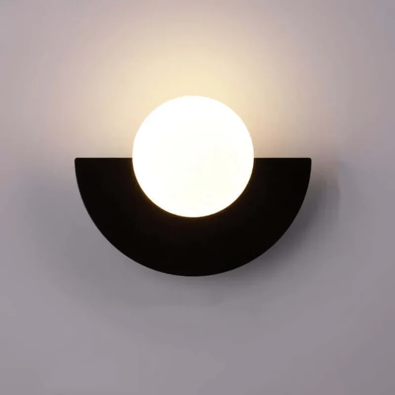Half Moon LED Metal Wall Sconce, 28x20 Cm, 90-260V Indoor Light Euroselle
