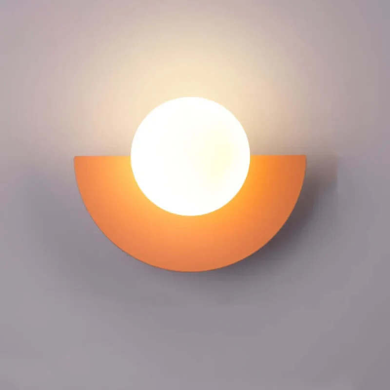 Half Moon LED Metal Wall Sconce, 28x20 Cm, 90-260V Indoor Light Euroselle