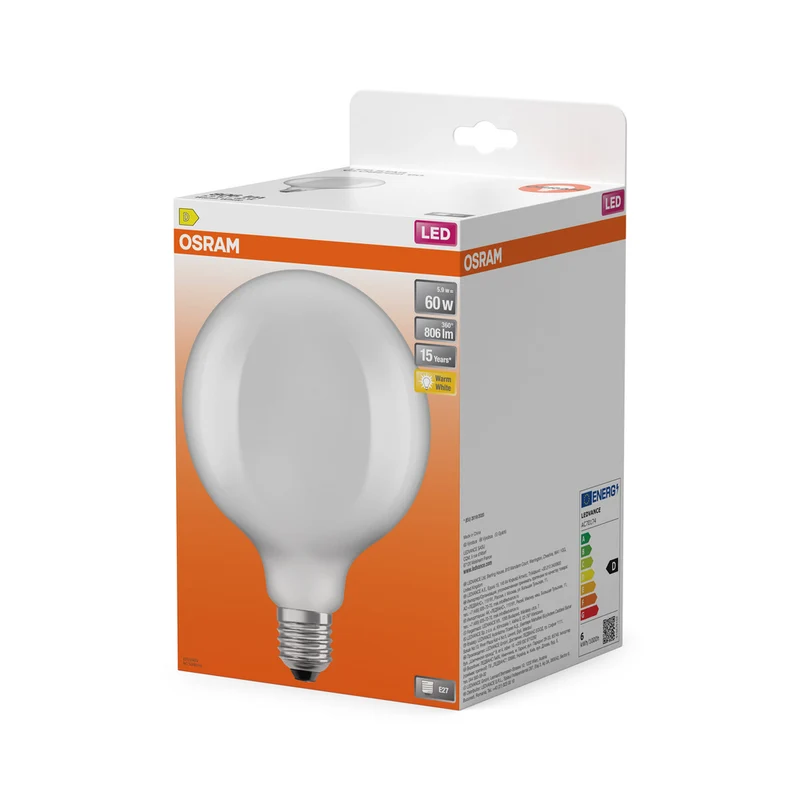 OSRAM Retrofit Classic GLOBE LED Lampe matt (ex 60W) 7W / 2700K Warmweiß E27