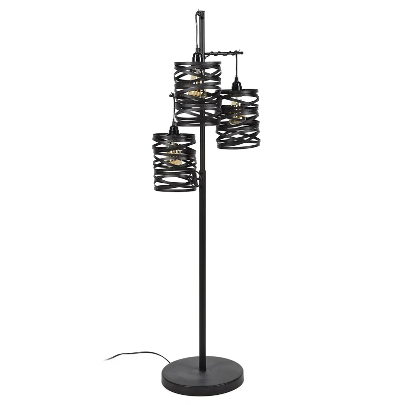 Stehlampe 3L Spindel – Slate grey