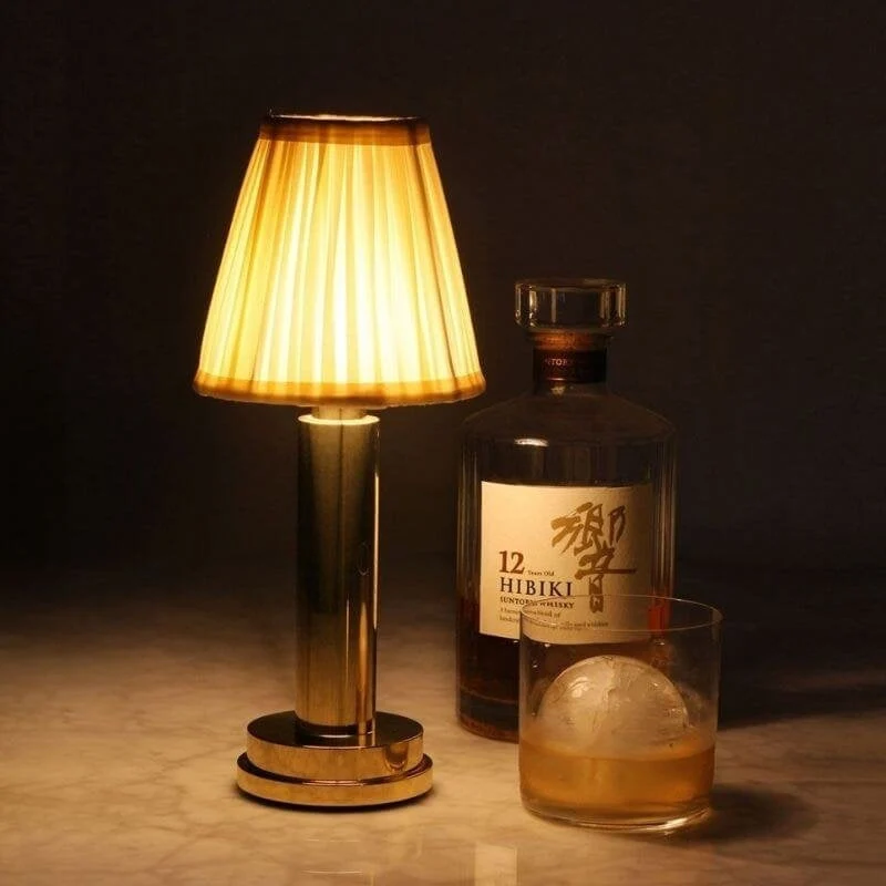 Euroselle Metal LED Table Lamp Rechargeable Wireless Desk Or Bedside Lamp
