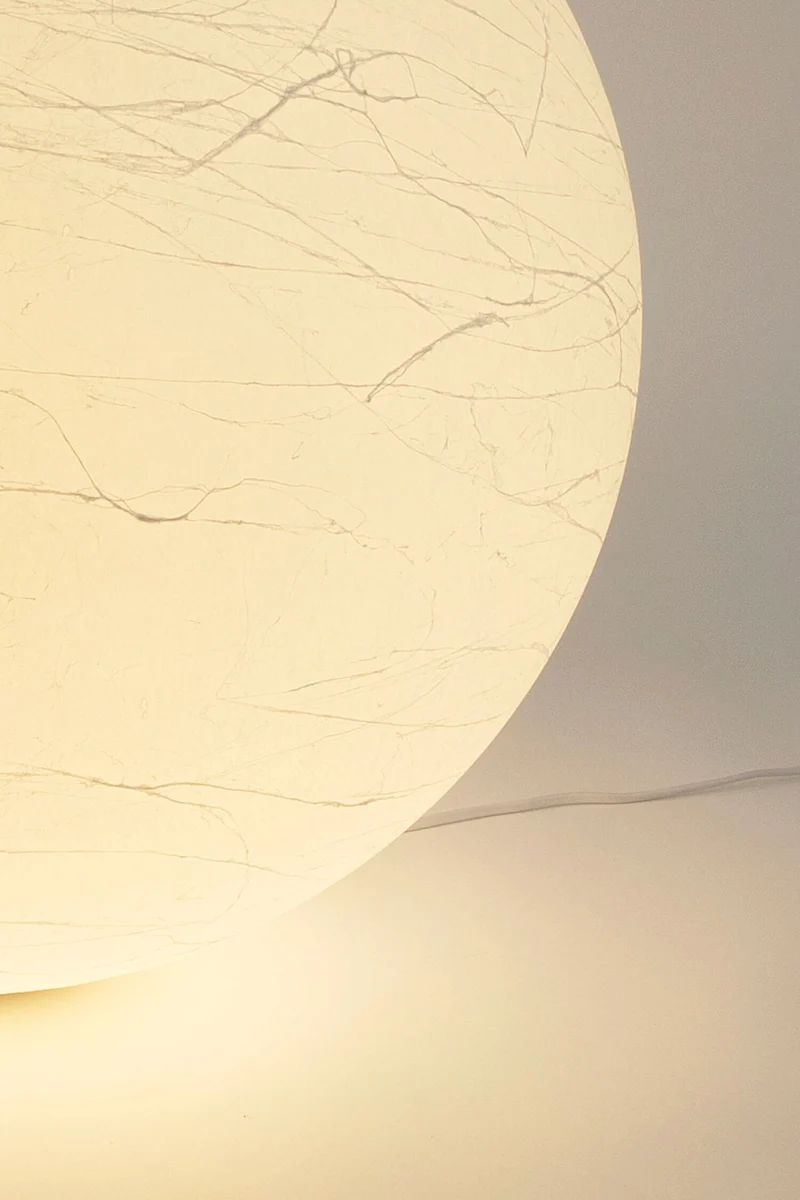 Tischlampe Moon Grande Kunststoff Rund Ø 40cm Weiß