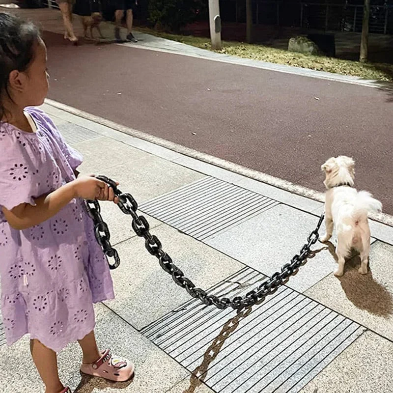 Euroselle Adjustable Dog Collar With Durable Metal Chain Design