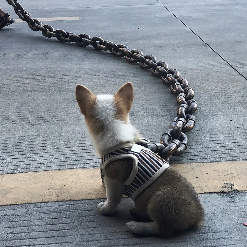 Euroselle Adjustable Dog Collar With Durable Metal Chain Design