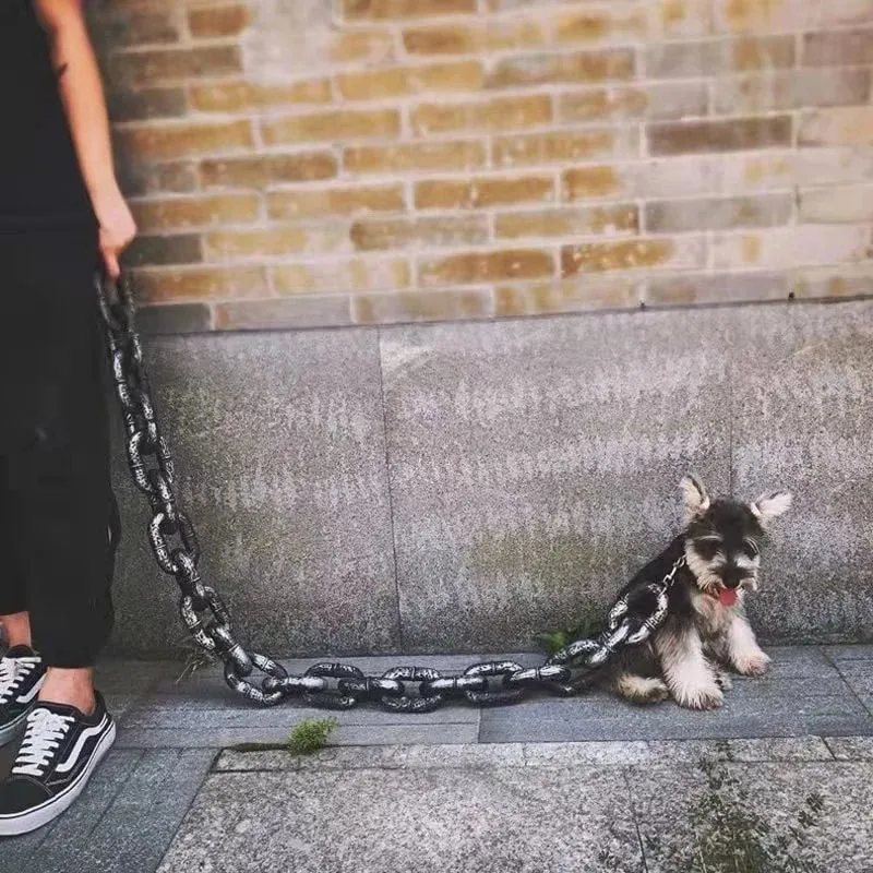 Euroselle Adjustable Dog Collar With Durable Metal Chain Design