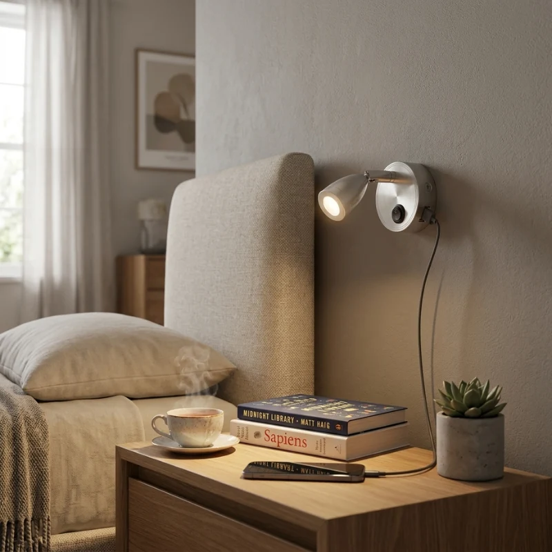 Euroselle Wall Mount LED RV Reading Light With USB Charging And Adjustable