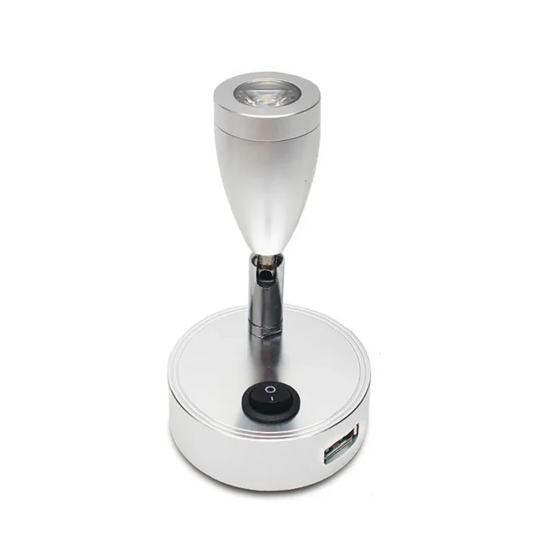 Euroselle Wall Mount LED RV Reading Light With USB Charging And Adjustable