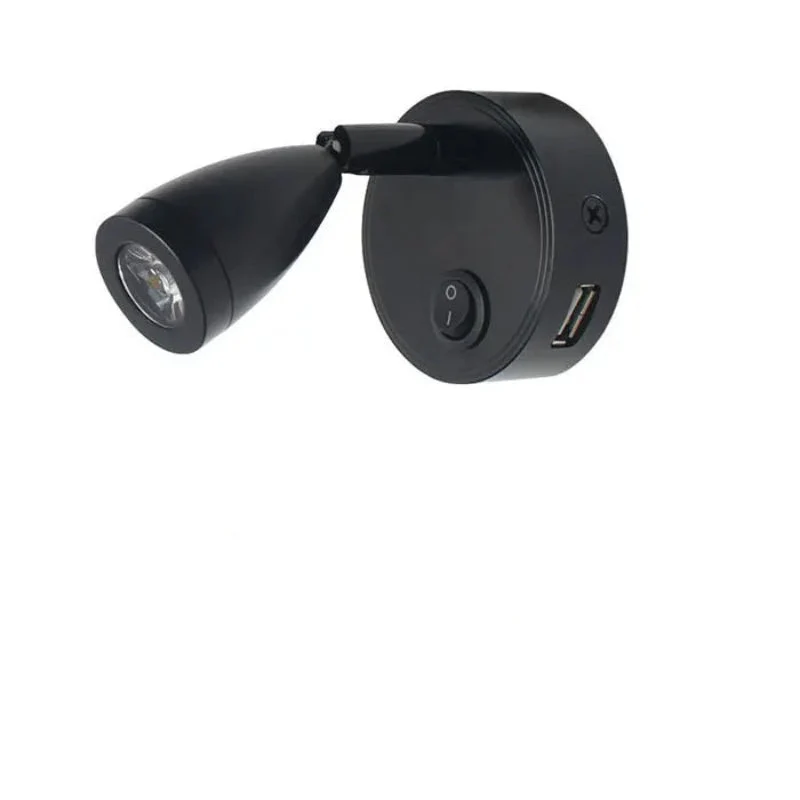 Euroselle Wall Mount LED RV Reading Light With USB Charging And Adjustable