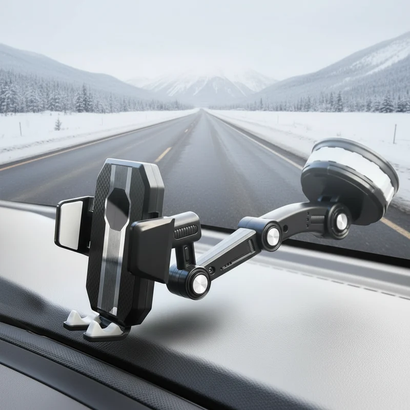 Euroselle Universal Car Phone Mount With Adjustable 360 Degree Rotation