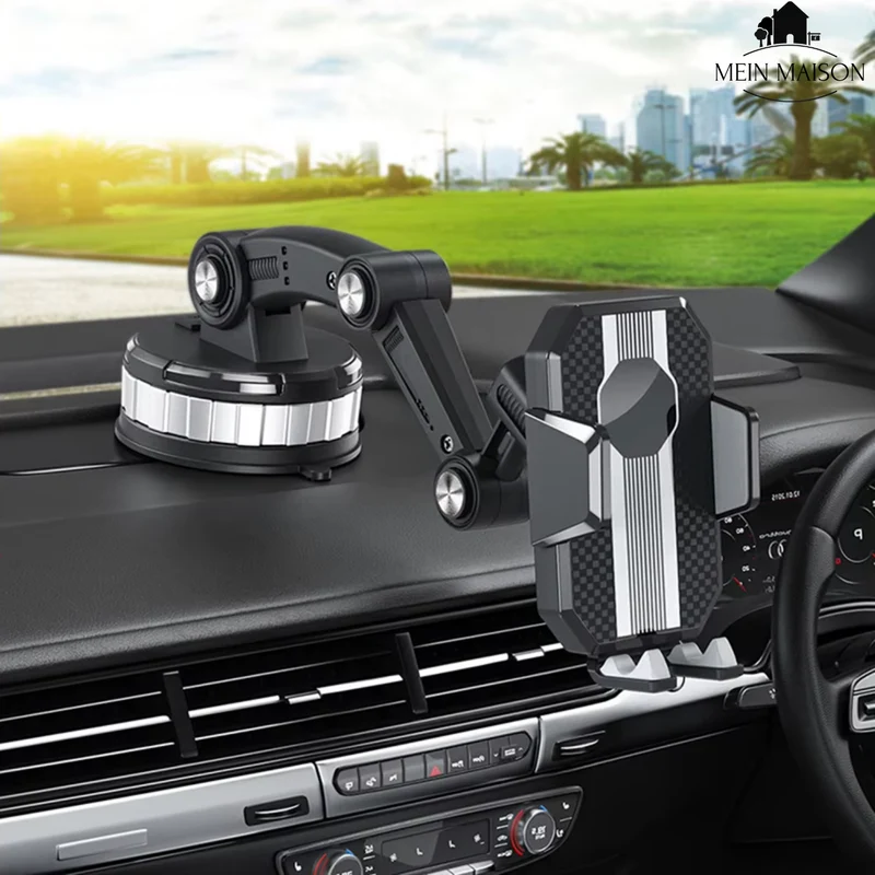 Euroselle Universal Car Phone Mount With Adjustable 360 Degree Rotation