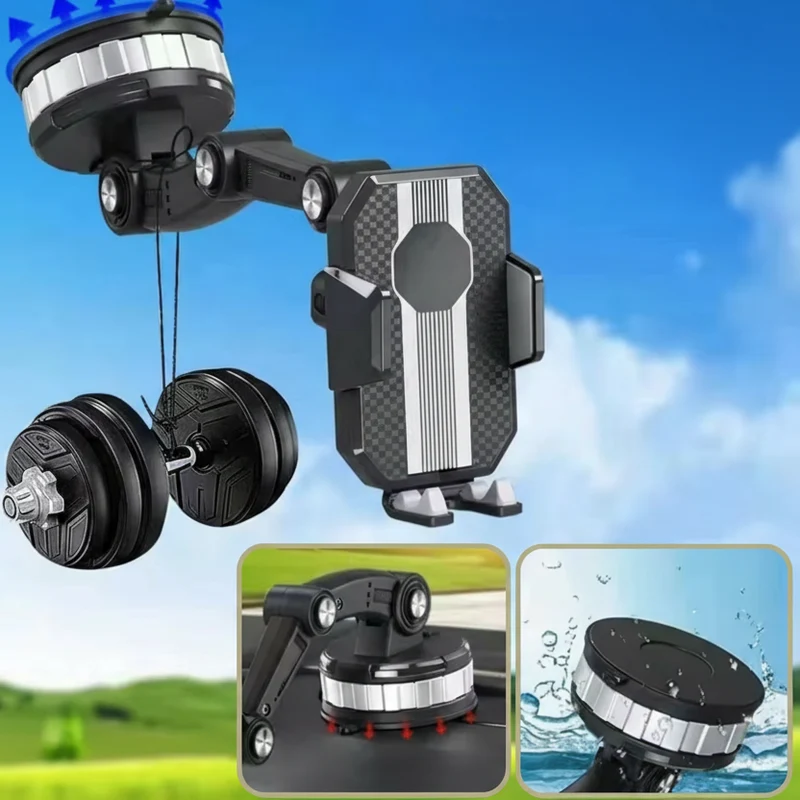 Euroselle Universal Car Phone Mount With Adjustable 360 Degree Rotation