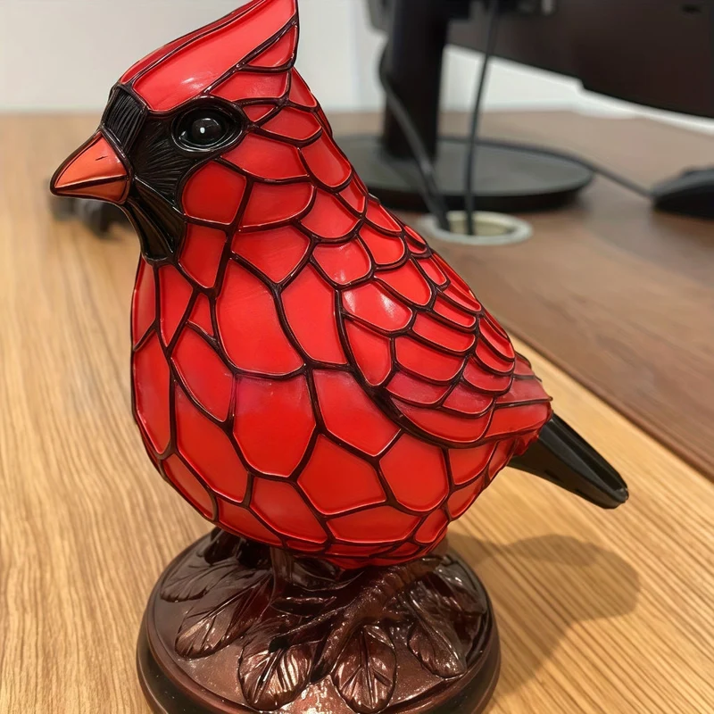 Euroselle USB Powered Red Bird Night Light Cozy Ambient Decor