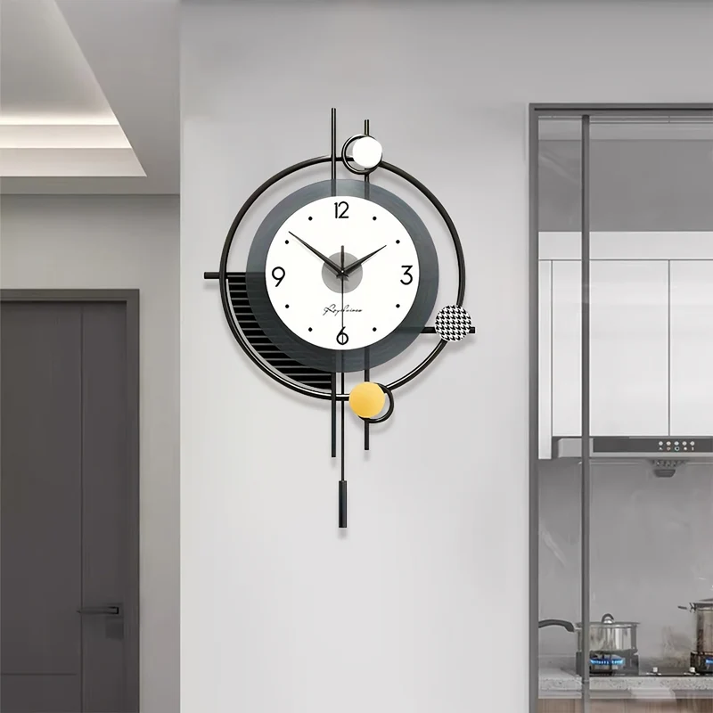 Euroselle Sleek Living Room Clock With Minimalist Design Accent